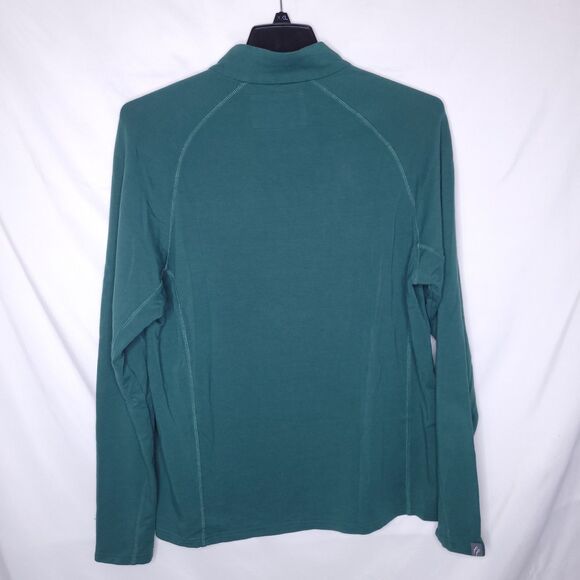 Free Fly Fleece Sweater Mens Large Green 1/4 Zip Pullover Bamboo Performance - Picture 6 of 11